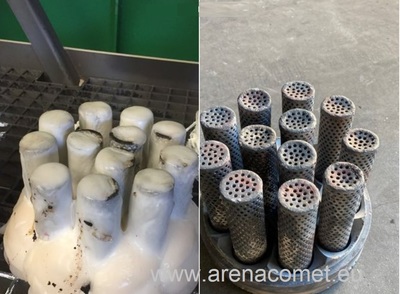 candle filter cleaning, plastic removal by thermal cleaning